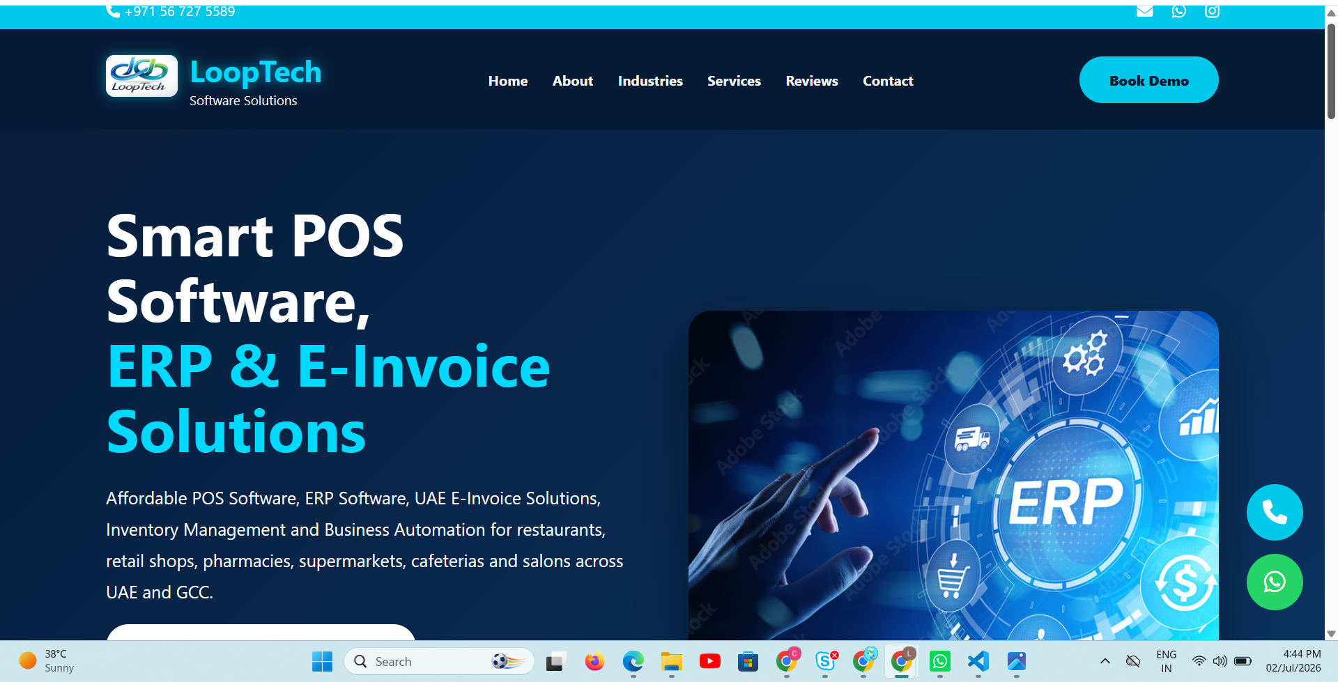 LoopTech homepage screenshot