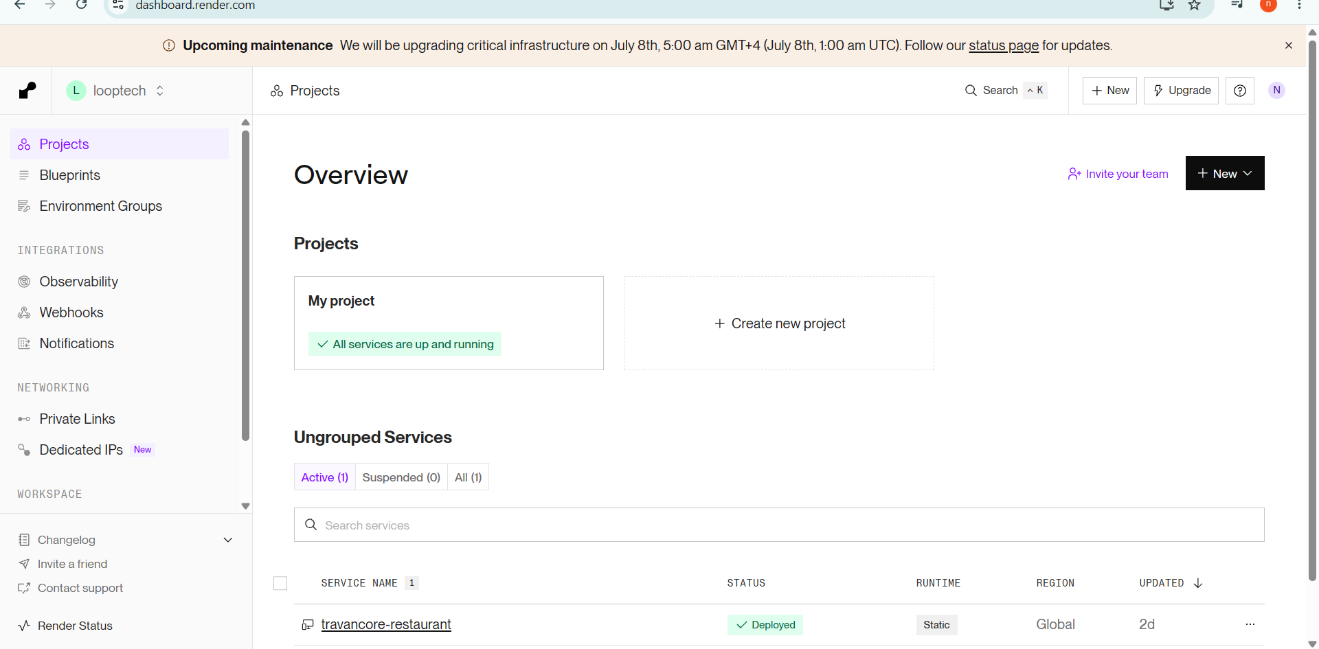 Render deployment screenshot
