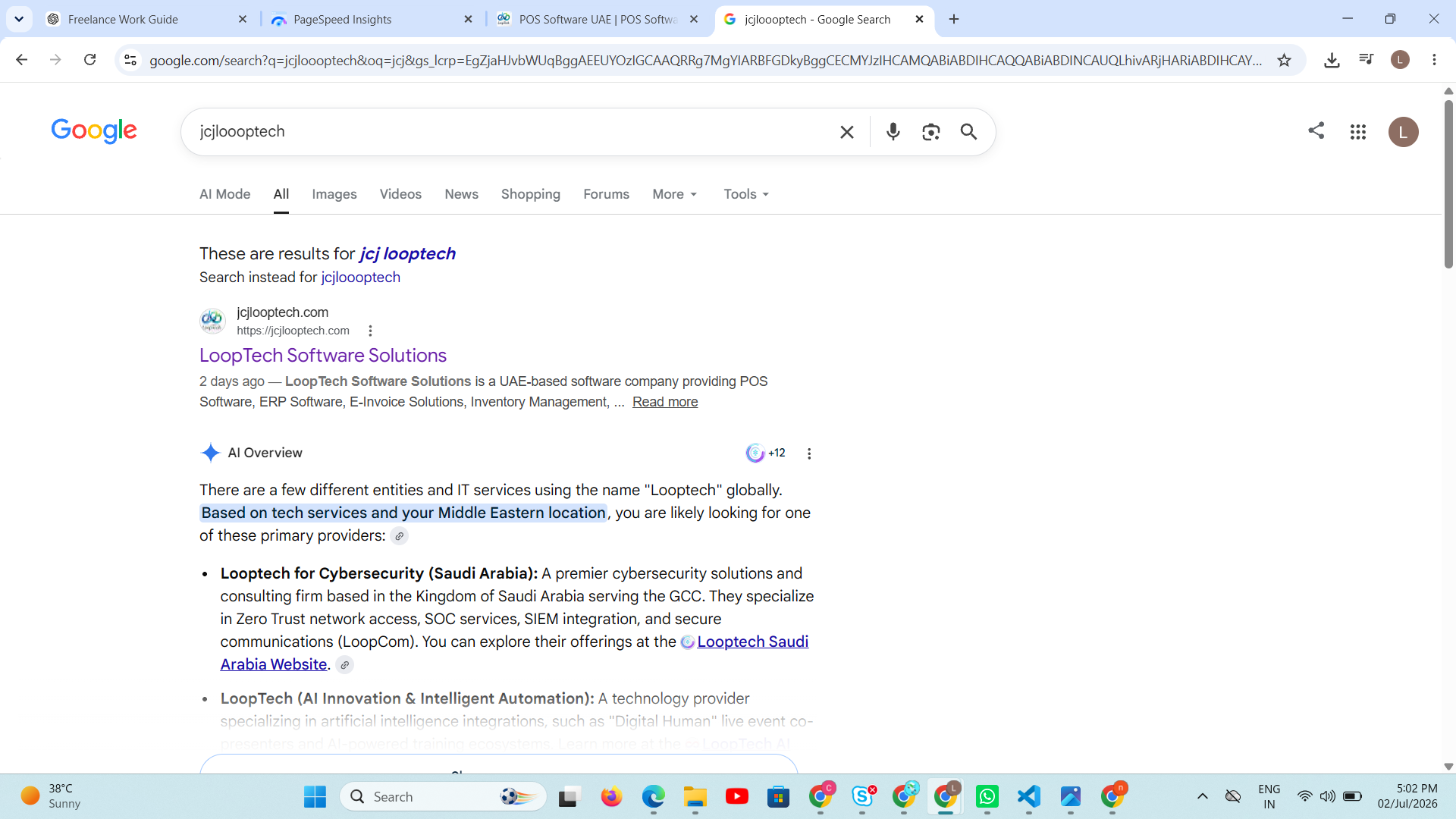 Google SEO search result screenshot